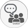 GUEST のボタン